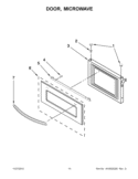 Part Location Diagram of W10486210 Whirlpool DOOR/MW