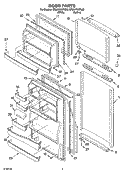 DOOR PARTS Diagram and Parts List for ER8AHKXPQ02  Whirlpool Refrigerator