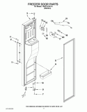 FREEZER DOOR PARTS Diagram and Parts List for 7WSC21C4XY01  Whirlpool Refrigerator
