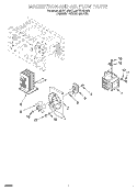 MAGNETRON AND AIR FLOW Diagram and Parts List for MT8116XEB1  Whirlpool Microwave