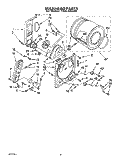 BULKHEAD Diagram and Parts List for TGDL400AW0  Whirlpool Dryer