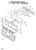 CONTROL PANEL PARTS Diagram and Parts List for GR563LXSB1  Whirlpool Range