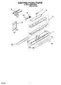 CONTROL PANEL PARTS Diagram and Parts List for KSSP36QMS02  KitchenAid Refrigerator
