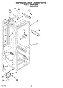 REFRIGERATOR LINER PARTS Diagram and Parts List for KSRA25KNSS01  KitchenAid Refrigerator