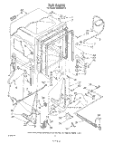TUB , LIT/OPTIONAL Diagram and Parts List for DU8900XT2  Whirlpool Dishwasher