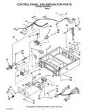 CONTROL PANEL AND SEPARATOR PARTS Diagram and Parts List for CSP2761TQ3  Whirlpool Dryer
