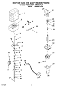 MOTOR AND ICE CONTAINER PARTS Diagram and Parts List for 7GS6SHEXPL01  Whirlpool Refrigerator