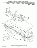 MOTOR AND ICE CONTAINER PARTS Diagram and Parts List for WSF26D4EXA02  Whirlpool Refrigerator
