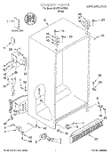 CABINET, LITERATURE Diagram and Parts List for 3XART710GW02  Whirlpool Refrigerator