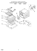 INTERNAL OVEN Diagram and Parts List for KEBC177HBT1  KitchenAid Wall Oven
