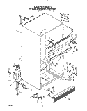 CABINET Diagram and Parts List for RT20CKXZW01  Roper Refrigerator