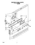 CONTROL PANEL, LIT/OPTIONAL Diagram and Parts List for RB120PXYB3  Whirlpool Wall Oven