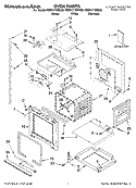 OVEN PARTS Diagram and Parts List for KEBK171SWH00  KitchenAid Wall Oven