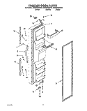 FREEZER DOOR Diagram and Parts List for GD5SHGXKQ01  Whirlpool Refrigerator