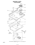 COOKTOP Diagram and Parts List for KERS502SWB1  KitchenAid Range