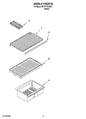 SHELF PARTS, OPTIONAL PARTS (NOT INCLUDED) Diagram and Parts List for RT12VKXKQ02  Roper Refrigerator