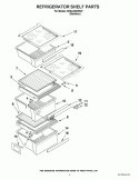 REFRIGERATOR SHELF PARTS Diagram and Parts List for ED5LHAXWS07  Whirlpool Refrigerator