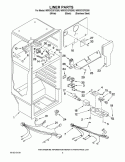 LINER PARTS Diagram and Parts List for W8RXCGFXQ00  Whirlpool Refrigerator