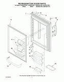 REFRIGERATOR DOOR PARTS Diagram and Parts List for KBRS22KVBL1  KitchenAid Refrigerator