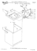 TOP AND CABINET, LIT/OPTIONAL Diagram and Parts List for LSN8244AW0  Whirlpool Washer