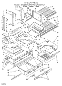 SHELF, LIT/OPTIONAL Diagram and Parts List for ET20DMXBW00  Whirlpool Refrigerator