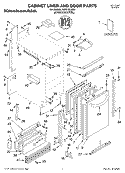 CABINET LINER AND DOOR, LIT/OPTIONAL Diagram and Parts List for KUIS185JSS1  KitchenAid Ice Maker