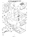 AIR FLOW AND CONTROL , LIT/OPTIONAL Diagram and Parts List for CAW19D2A1  Whirlpool Air Conditioner