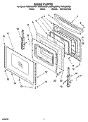 DOOR PARTS Diagram and Parts List for YKERA205PB4  KitchenAid Range