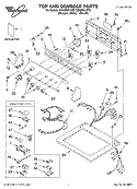 TOP AND CONSOLE, LITERATURE Diagram and Parts List for GGQ8821KQ0  Whirlpool Dryer
