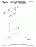 DOOR AND PANEL PARTS Diagram and Parts List for GU3600XTVB4  Whirlpool Dishwasher