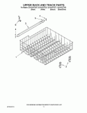 UPPER RACK AND TRACK PARTS Diagram and Parts List for DU1010XTXB1  Whirlpool Dishwasher