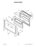 DOOR PARTS Diagram and Parts List for WFC150MLAW0  Whirlpool Range