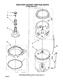 AGITATOR, BASKET AND TUB Diagram and Parts List for LA6300XTF1  Whirlpool Washer