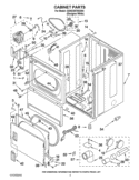 CABINET PARTS Diagram and Parts List for 3XWGD5705SW4  Whirlpool Dryer