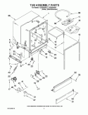 TUB ASSEMBLY PARTS Diagram and Parts List for IUD6000WS1  Whirlpool Dishwasher