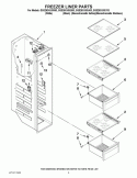 FREEZER LINER PARTS Diagram and Parts List for GSS26C4XXA03  Whirlpool Refrigerator