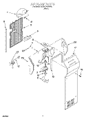 AIR FLOW Diagram and Parts List for 3VED27DQFW01  Whirlpool Refrigerator