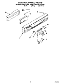 CONTROL PANEL PARTS Diagram and Parts List for DU1101XTPS8  Whirlpool Dishwasher