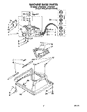 MACHINE BASE Diagram and Parts List for LSV8244DQ0  Whirlpool Washer
