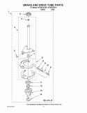 BRAKE AND DRIVE TUBE PARTS Diagram and Parts List for WTW57ESVH1  Whirlpool Washer
