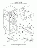 LINER PARTS Diagram and Parts List for T8TXNWFWB00  Estate Refrigerator