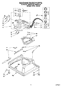 MACHINE BASE Diagram and Parts List for LSR8444LT0  Whirlpool Washer