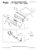 Part Location Diagram of W10464682 Whirlpool CONSOLE