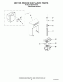 MOTOR AND ICE CONTAINER PARTS Diagram and Parts List for GSF26C4EXY03  Whirlpool Refrigerator