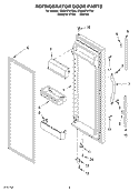 REFRIGERATOR DOOR Diagram and Parts List for CS22AFXKT00  Crosley Refrigerator