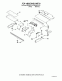 TOP VENTING Diagram and Parts List for IBS550PWS00  Whirlpool Wall Oven