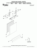 DOOR AND PANEL PARTS Diagram and Parts List for DU1055XTVB7  Whirlpool Dishwasher
