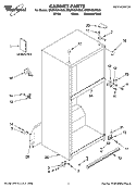 CABINET PARTS Diagram and Parts List for GR9FHKXVB00  Whirlpool Refrigerator