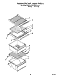 REFRIGERATOR SHELF Diagram and Parts List for TS22BRXAW01  Whirlpool Refrigerator