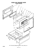 DOOR AND DRAWER Diagram and Parts List for RF350PXPW0  Whirlpool Range